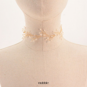 Choker perlas dorado