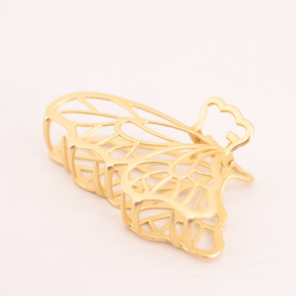 Pinza mariposa dorado/plata - Imagen 2