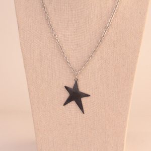 Colgante estrella polar plateado